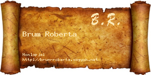 Brum Roberta névjegykártya